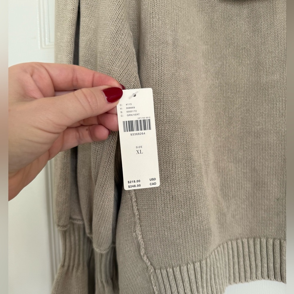 Anthropologie Pilcro Bell Sleeve Open Front Hood Sweater Band Sleeve Tan XL - Picture 7 of 10